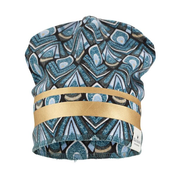 Elodie Details Winter Beanie - Gilded Everest Feathers 0-6m Black/Green/Petrol 0-6M - Elodie Details