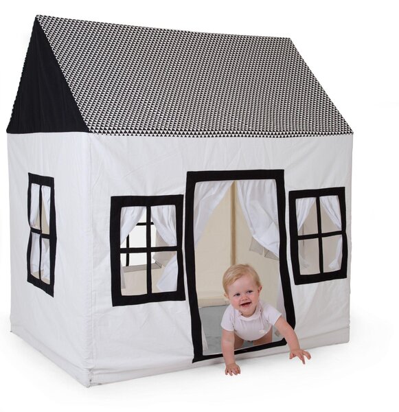Childhome kangast mängumaja Black&White 125x95x145 - Childhome