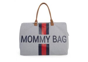 Childhome Mommy Bag suur tarvikute kott, Canvas Grey Stripes - Nordbaby