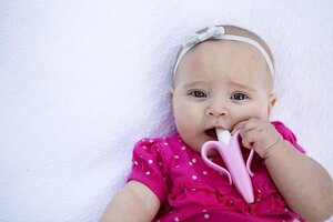 Baby Banana Zobu birste - zobgrauzis Pink - Pippi