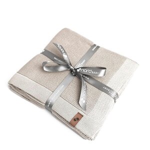 Nordbaby Knitted Bamboo Blanket 100x80cm, Bambi Dune - Nordbaby