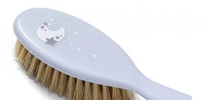 BabyOno hairbrush and comb, natural bristle - Nuvita