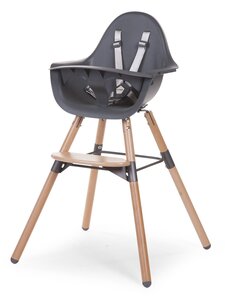Childhome Evolu 2 söögitool 2in1 turvakaarega, Natural Anthracite - Elodie Details