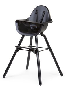 Childhome Evolu 2 söögitool 2in1 turvakaarega, Black - Childhome