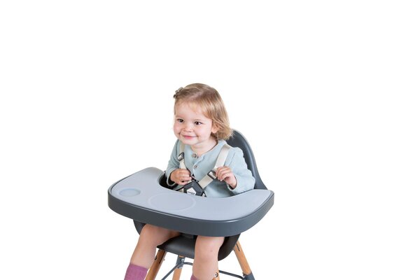 Childhome Evolu tray abs + silicone placemat, Anthracite - Childhome