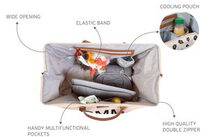 Childhome Mommy Bag сумка Offwhite/Black - Childhome