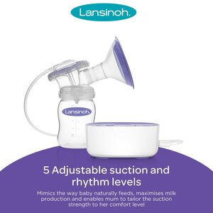 Lansinoh Compact Single Electric Breast Pump BPA/BPS free  Violet - Lansinoh