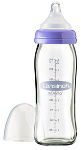 Lansinoh glass feeding bottle with NaturalWave® teat 240ml - Lansinoh