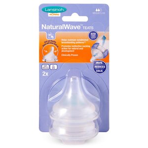 Lansinoh NaturalWave pudelītes knupis (M) 2 gab. - Suavinex