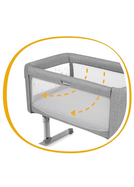 Joie Roomie Glide bedside crib Foggy Gray - Joie