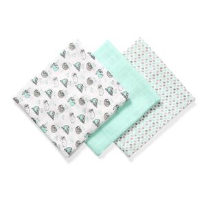 BabyOno bambusest suulapid 3tk, Green - Nordbaby