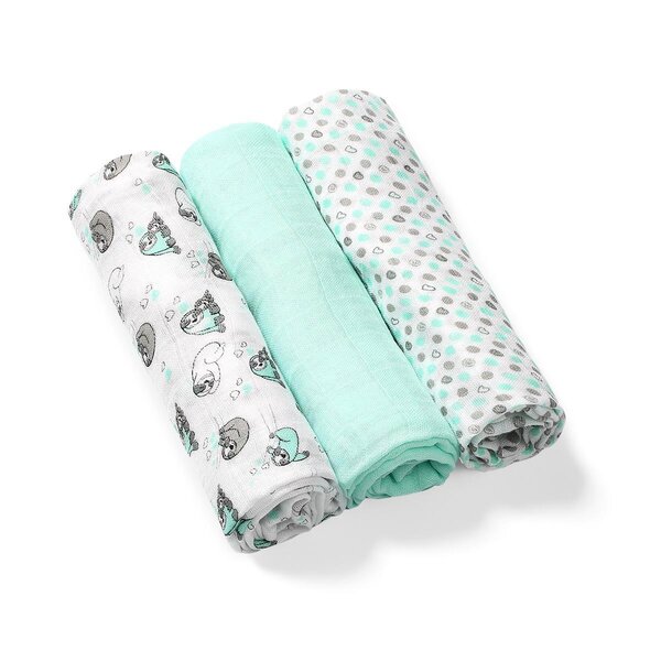 BabyOno bamboo diapers 3pcs, Green - BabyOno