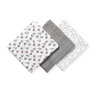 BabyOno bamboo diapers 3pcs, Grey  - BabyOno