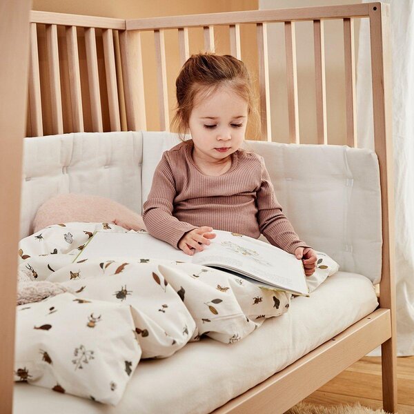 Leander Bumper for Linea and Luna Baby cot, Snow  - Leander
