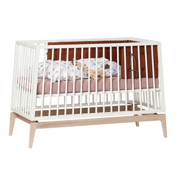 Leander Luna baby cot 120x60cm, White/Oak  - Leander