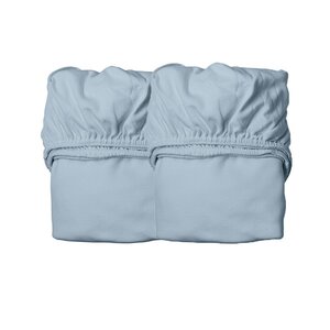 Leander sheet for baby cot 60x120cm, Dusty Blue, 2 pcs - Leander