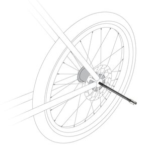 Cybex ašis 166-178mm (M12x1.5) - Cybex