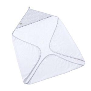 Nordbaby rankšluostis 90x90cm, White/Grey - Nordbaby