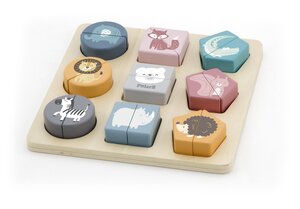 PolarB Shape Block Puzzle - Wild Animals Multicolor - Done by Deer