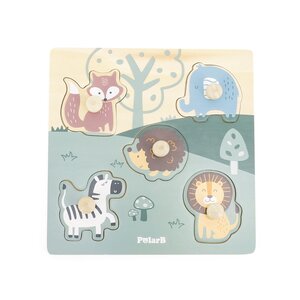 PolarB Flat Puzzle -Animals Multicolor - Done by Deer