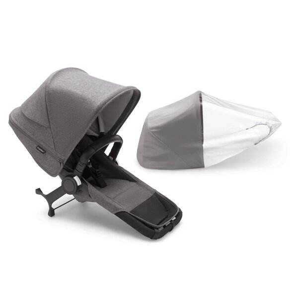 Bugaboo Donkey 5 Twin 2in1 vankrikomplekt Black/Grey Melange, Grey Melange - Bugaboo
