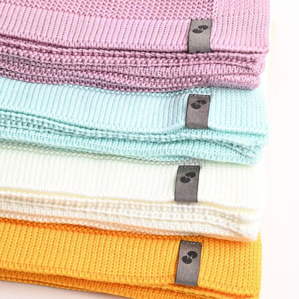 Nordbaby Knitted Bamboo Blanket 100x80cm, Bambi Mint - Nordbaby