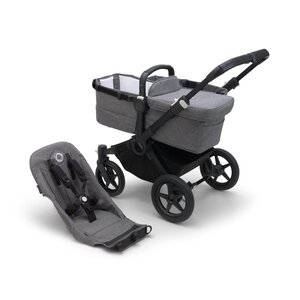 Bugaboo Donkey 5 vankriraam Black ja kangad Grey Melange - Nuna