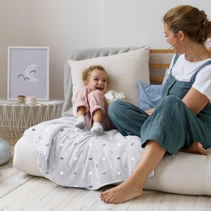 Doomoo Dream tekk 75x100cm, Blue Grey Moon - BabyOno