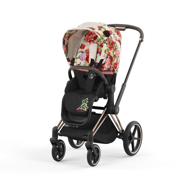 Cybex Priam V4 vankrikomplekt Spring Blossom Light,Rose Gold raam - Cybex