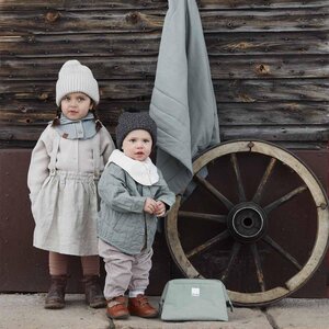 Elodie Details Quilted Blanket 100x100cm, Pebble Green - Elodie Details