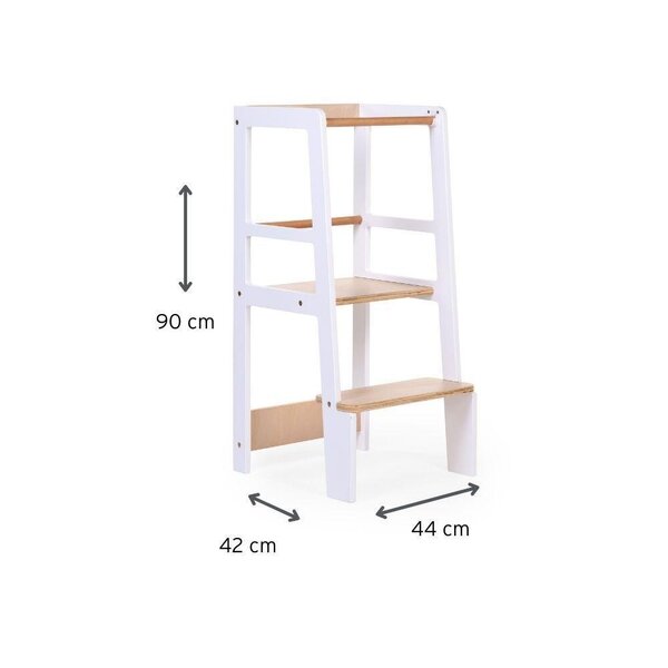 Childhome Learning Tower White Natural - Childhome