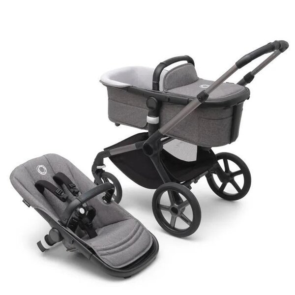 Bugaboo Fox 5 vankrikomplekt Graphite/Grey Melange, Midnight Black - Bugaboo