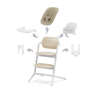 Cybex Lemo 4in1 maitinimo kėdutė Sand White - Cybex