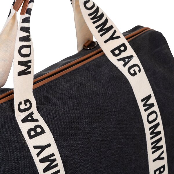 Childhome suur tarvikute kott Mommy Bag Signature Canvas Black - Childhome