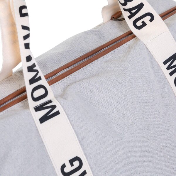 Childhome suur tarvikute kott Mommy Bag Signature Canvas OffWhite - Childhome