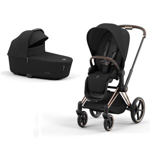 Cybex Priam V4 kомплект коляски Sepia Black, Rose Gold - Cybex