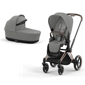 Cybex Priam V4 kомплект коляски Mirage Grey, Rose Gold - Cybex