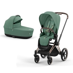 Cybex Priam V4 stroller set Leaf Green, frame Rose Gold - Cybex