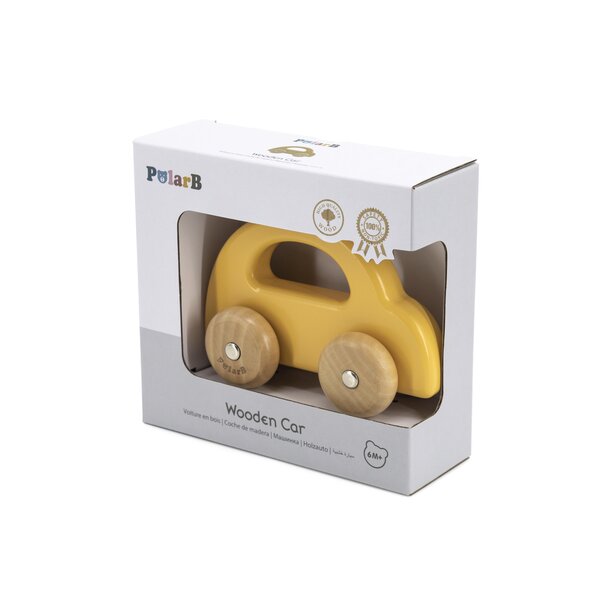 PolarB puidust auto - Kollane - PolarB