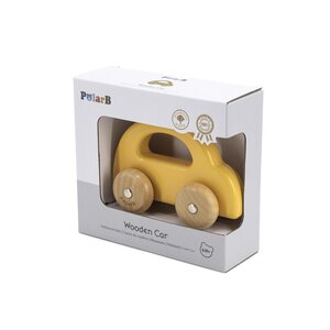 PolarB puidust auto - Kollane - PolarB