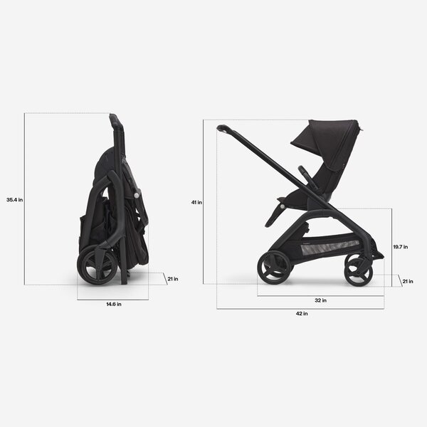 Bugaboo Dragonfly seat stroller Black/Midnight Black-Midnight Black - Bugaboo