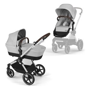 Cybex Eos Lux 2in1 vankrikomplekt Lava Grey, hõbedane raam - Joie