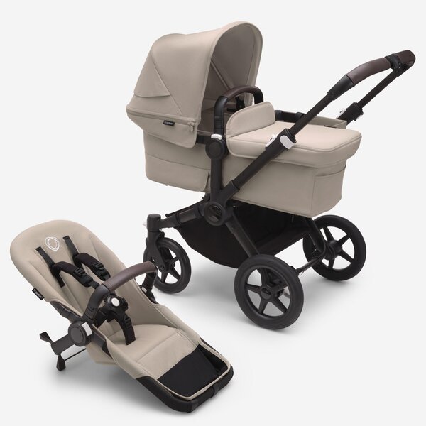Bugaboo Donkey 5 Twin 2in1 stroller set Black/Desrt Taupse, Desert Taupe - Bugaboo