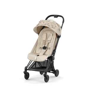 Cybex Coya kergkäru Simply Flowers Beige, Matt Black raam - Cybex