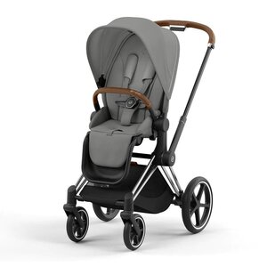 Cybex Priam V4 stroller set Mirage Grey, Frame Chrome Brown - Cybex