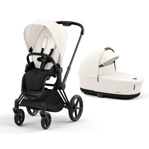 Cybex Priam V4 stroller set Off White, Frame Matt Black - Cybex