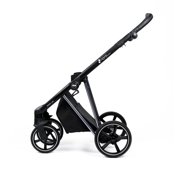 Nordbaby Active Lux vankrikomplekt Caviar Black, raamiga Chrome Black  - Nordbaby