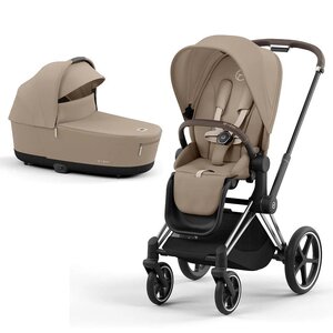 Cybex Priam V4 stroller set Cozy Beige, Frame Chrome Brown - Cybex