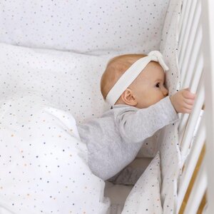 Nordbaby voodipehmendus 360cm, Bumble White Dot - Nordbaby