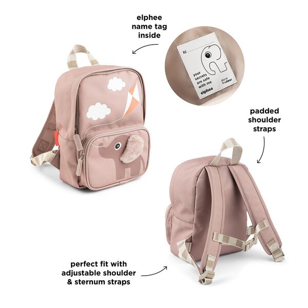 Done by Deer kids canvas backpack Elphee Pink - Done by Deer